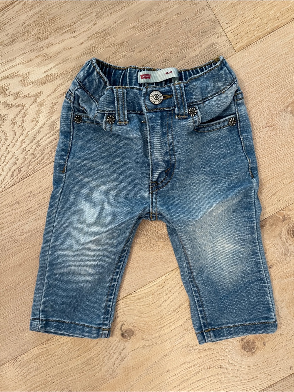Levi's Toddler Blue Washed Denim Jeans size 3-6 months